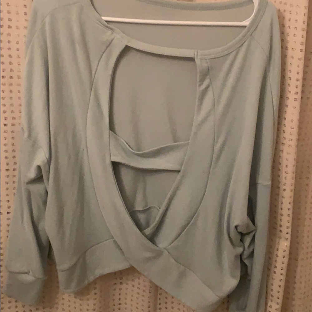 Medium White Crow light blue sweater with cut out - Picture 2 of 2